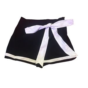 Kendall James Panda Causal Dress Shorts with Oversized Bow tie